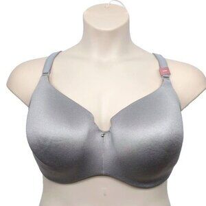 Lane Bryant Cacique Bra Lightly Lined Balconette Backsmoother Gray 46DD